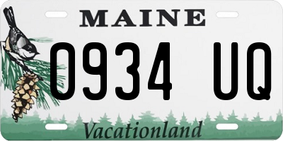 ME license plate 0934UQ