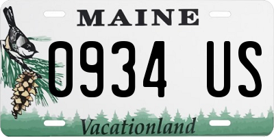 ME license plate 0934US