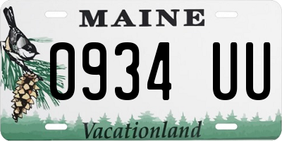 ME license plate 0934UU