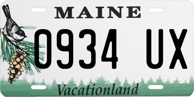ME license plate 0934UX