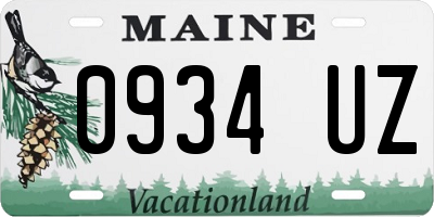 ME license plate 0934UZ