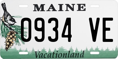 ME license plate 0934VE