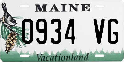 ME license plate 0934VG