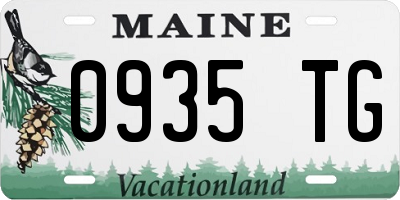 ME license plate 0935TG
