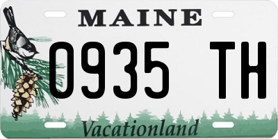 ME license plate 0935TH