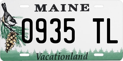 ME license plate 0935TL