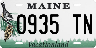 ME license plate 0935TN