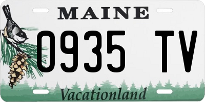 ME license plate 0935TV