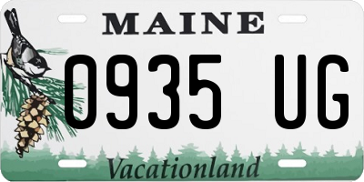 ME license plate 0935UG