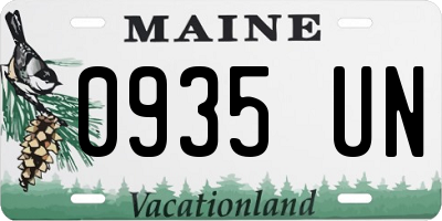 ME license plate 0935UN