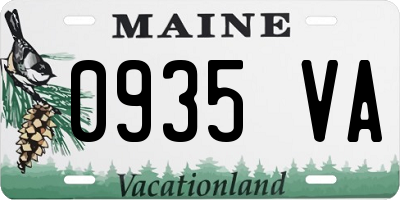 ME license plate 0935VA