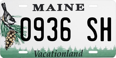 ME license plate 0936SH