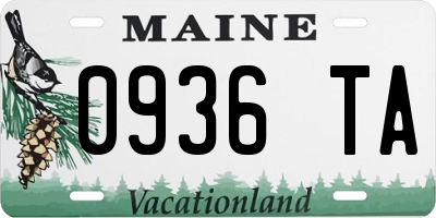 ME license plate 0936TA