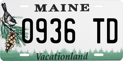 ME license plate 0936TD