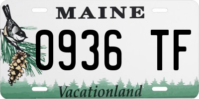 ME license plate 0936TF