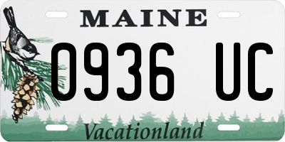 ME license plate 0936UC