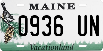 ME license plate 0936UN