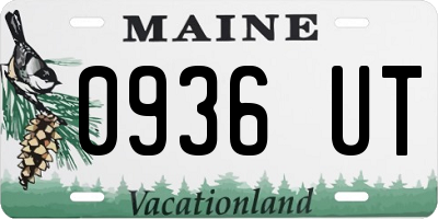 ME license plate 0936UT