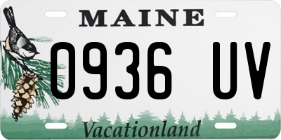 ME license plate 0936UV