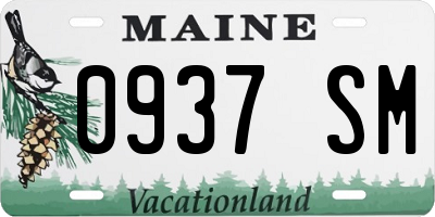 ME license plate 0937SM