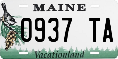 ME license plate 0937TA