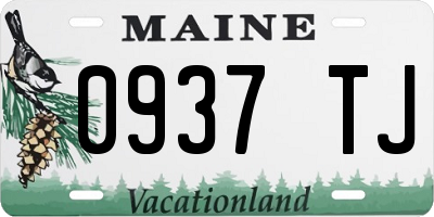ME license plate 0937TJ