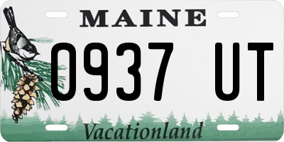 ME license plate 0937UT