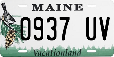 ME license plate 0937UV