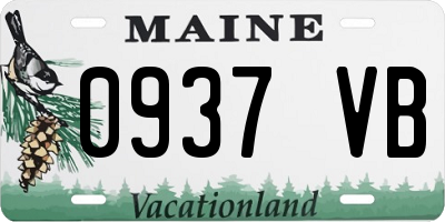 ME license plate 0937VB