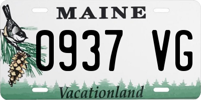ME license plate 0937VG