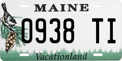 ME license plate 0938TI