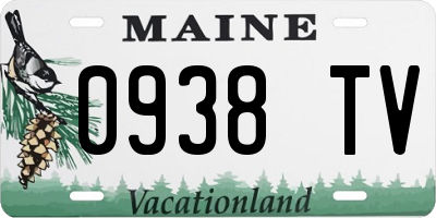 ME license plate 0938TV