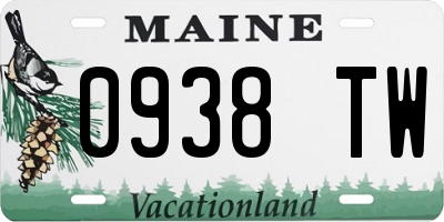 ME license plate 0938TW