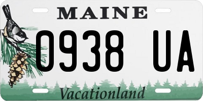ME license plate 0938UA