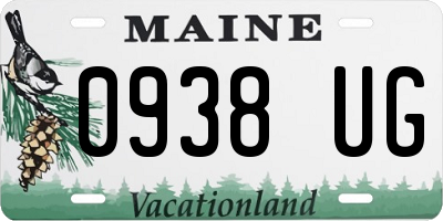ME license plate 0938UG