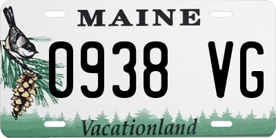 ME license plate 0938VG