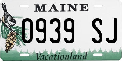 ME license plate 0939SJ