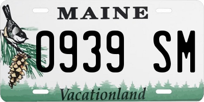 ME license plate 0939SM