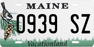 ME license plate 0939SZ