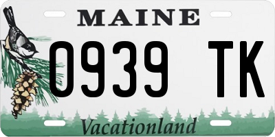 ME license plate 0939TK