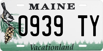 ME license plate 0939TY