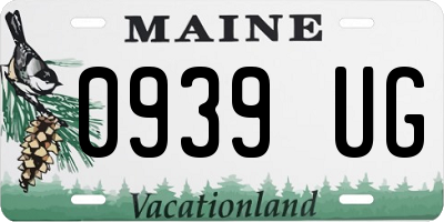 ME license plate 0939UG