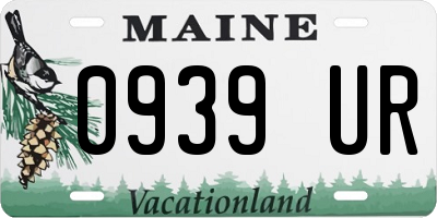 ME license plate 0939UR