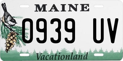 ME license plate 0939UV
