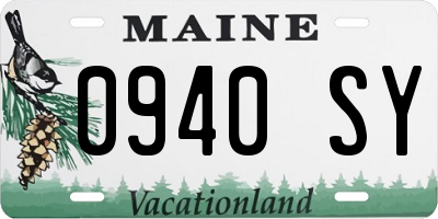 ME license plate 0940SY