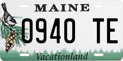 ME license plate 0940TE