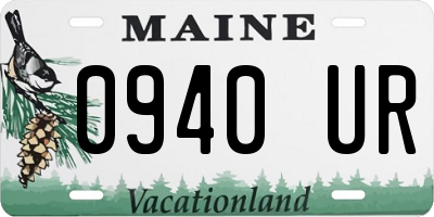 ME license plate 0940UR
