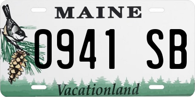 ME license plate 0941SB