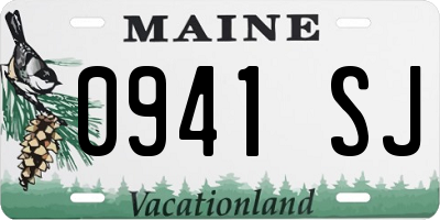 ME license plate 0941SJ