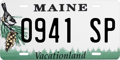 ME license plate 0941SP